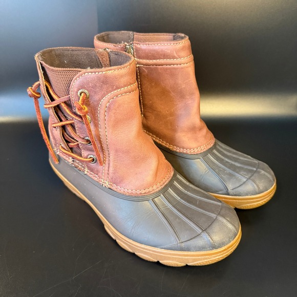 Sperry Top-Sider STS80770 Leather Duck Boots Ankle Brown Womens Size 6M‎ - Picture 1 of 7